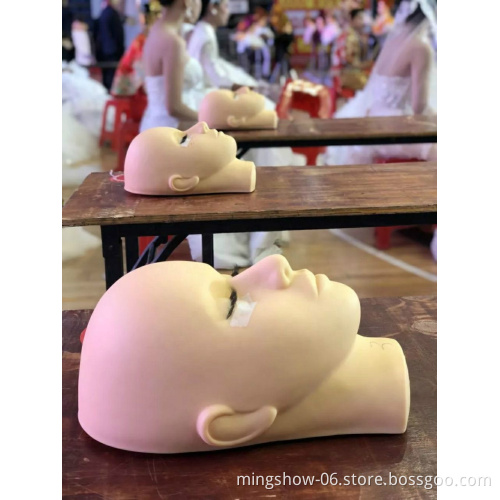Cosmetology Manikin Head Female Dolls Bald For Makeup Practice